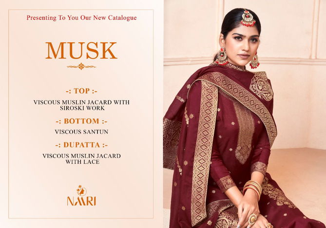 Naari Musk Jacquard Wholesale Designer Salwar Kameez Catalog